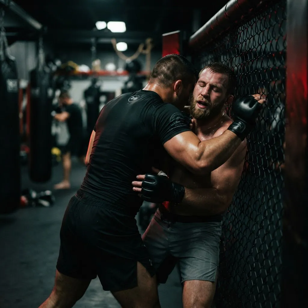 Travail de cage au Fusion Fight Club à Balaruc-les-Bains