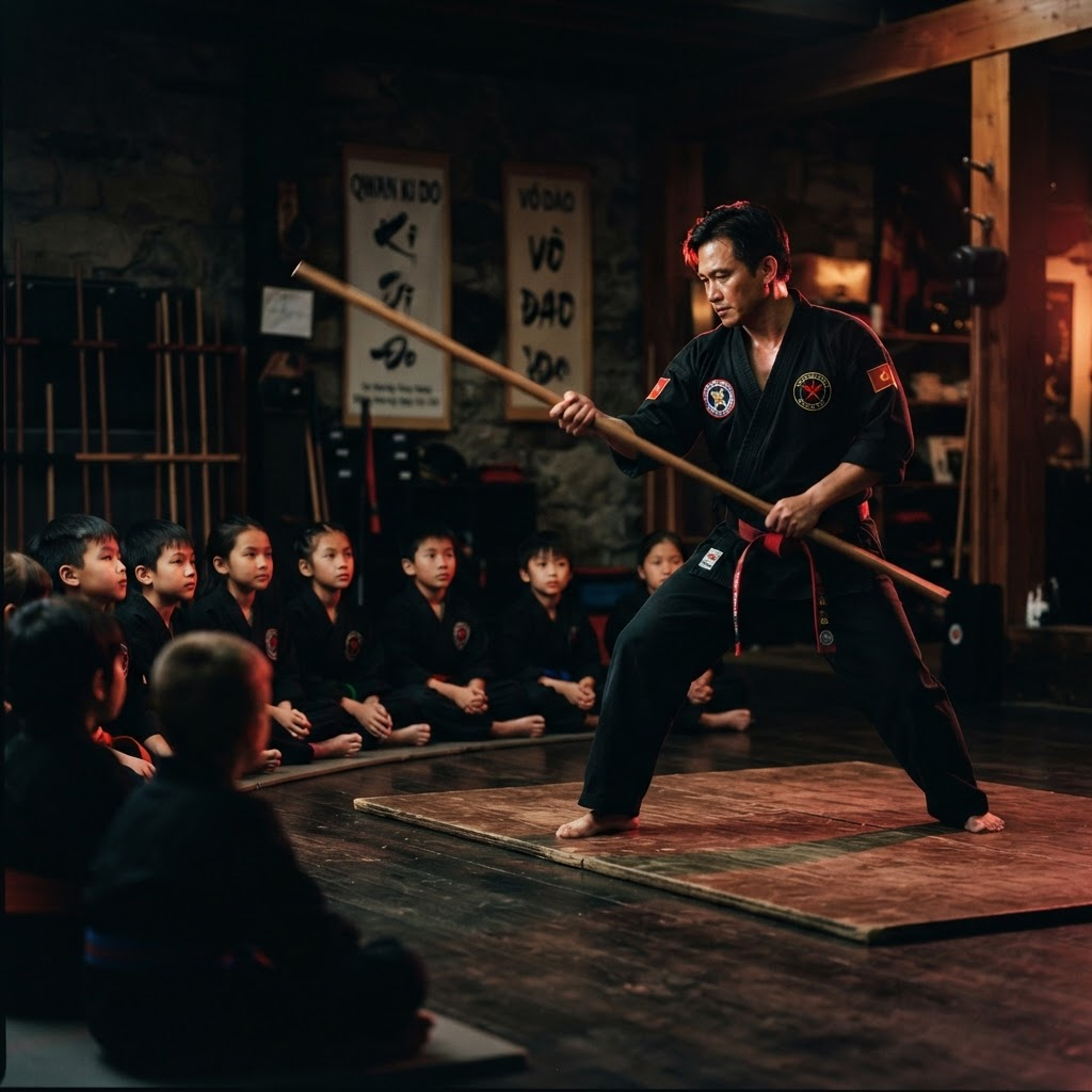 Cours de Kung Fu traditionnel autour du bassin de Thau avec arme traditionnelle